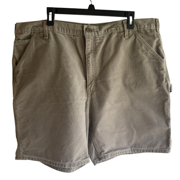 Carhartt Original Fit Carpenter Shorts- Gray/Khaki color. - Picture 2 of 7